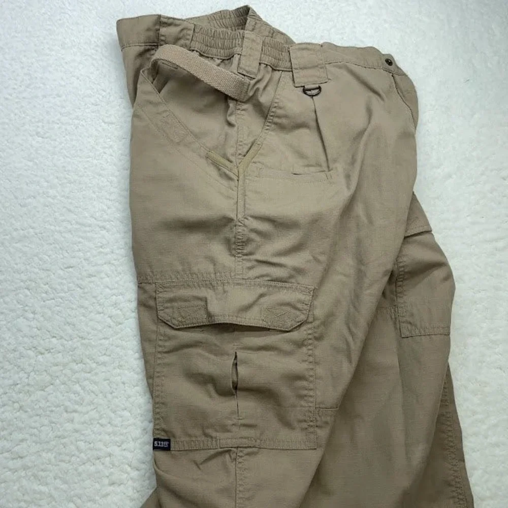 5.11 Tactical‎ Series Cargo Pants Mens 34x30 Fits 32x28Tan Ripstop Work Utility